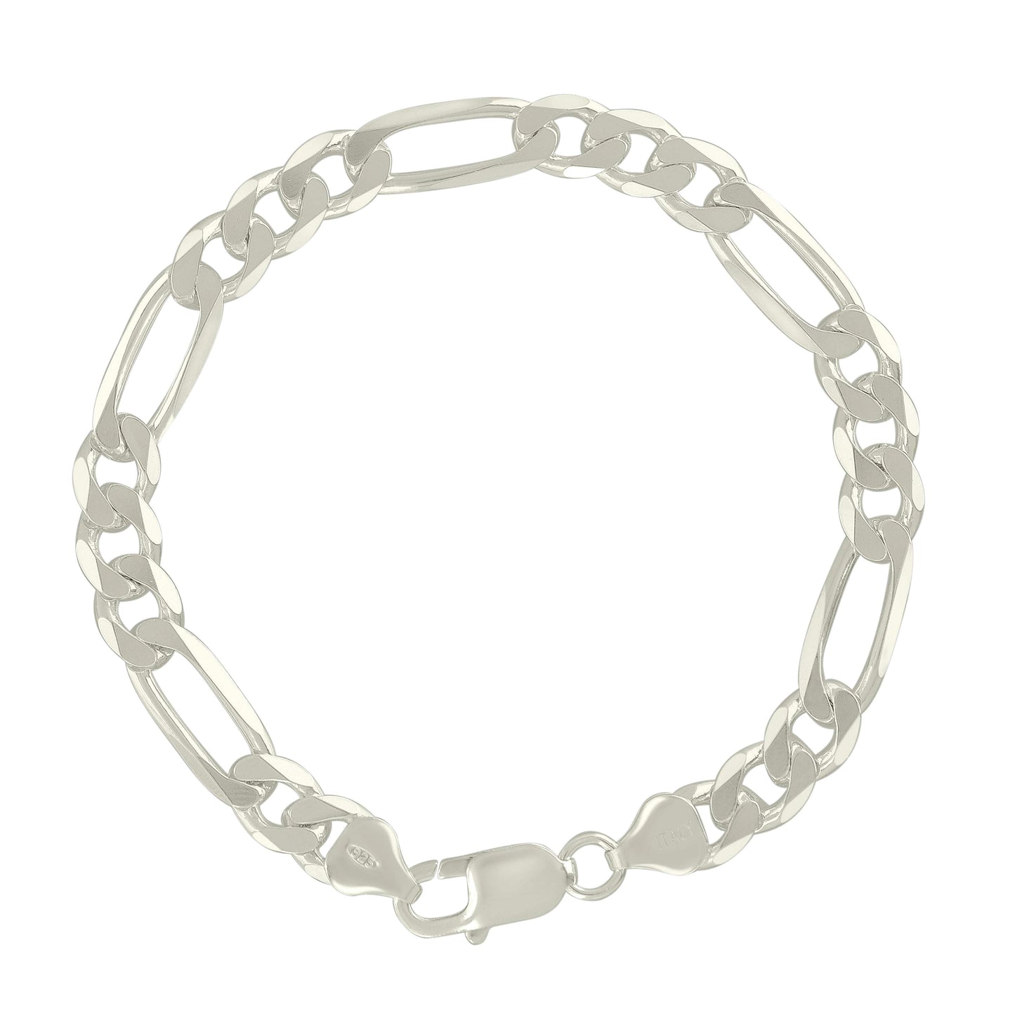Sterling Silver Solid Classic Figaro Silver Plated