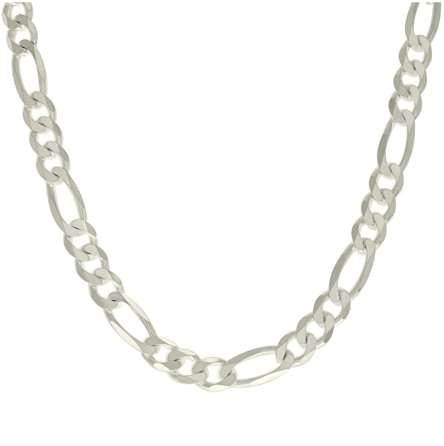 Sterling Silver Solid Classic Figaro Silver Plated