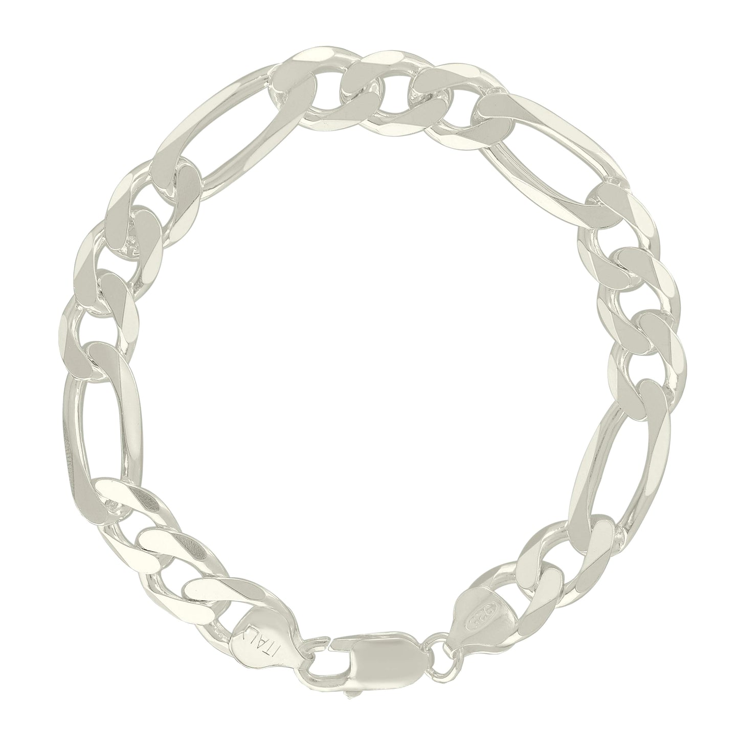 Sterling Silver Solid Classic Figaro Silver Plated