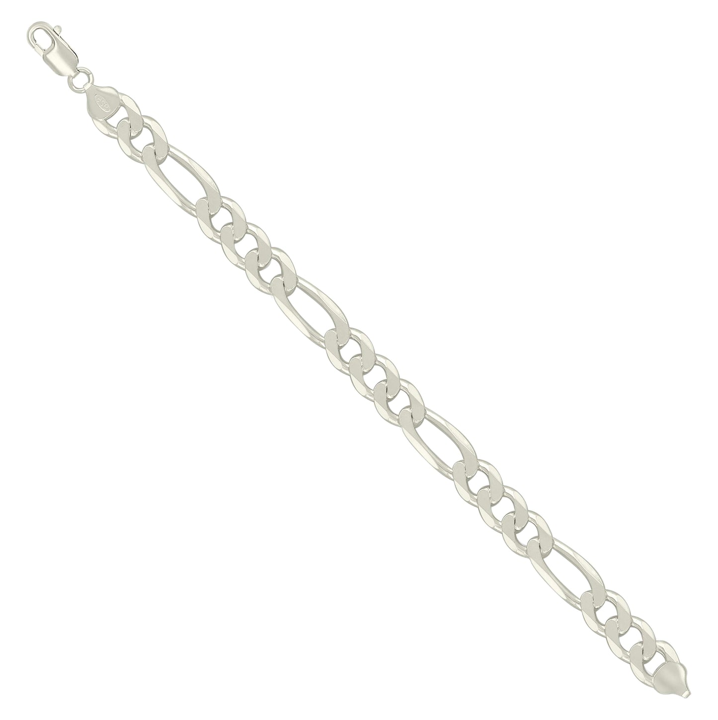 Sterling Silver Solid Classic Figaro Silver Plated