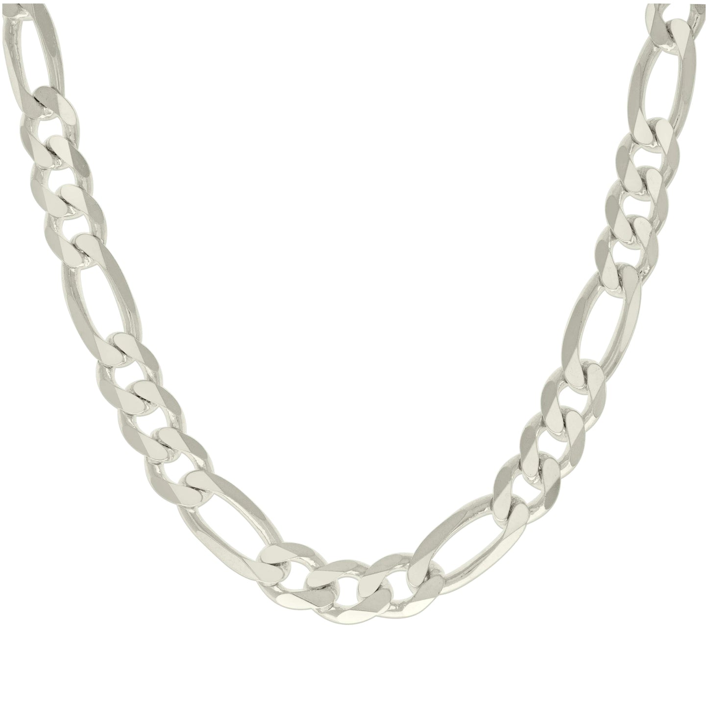 Sterling Silver Solid Classic Figaro Silver Plated