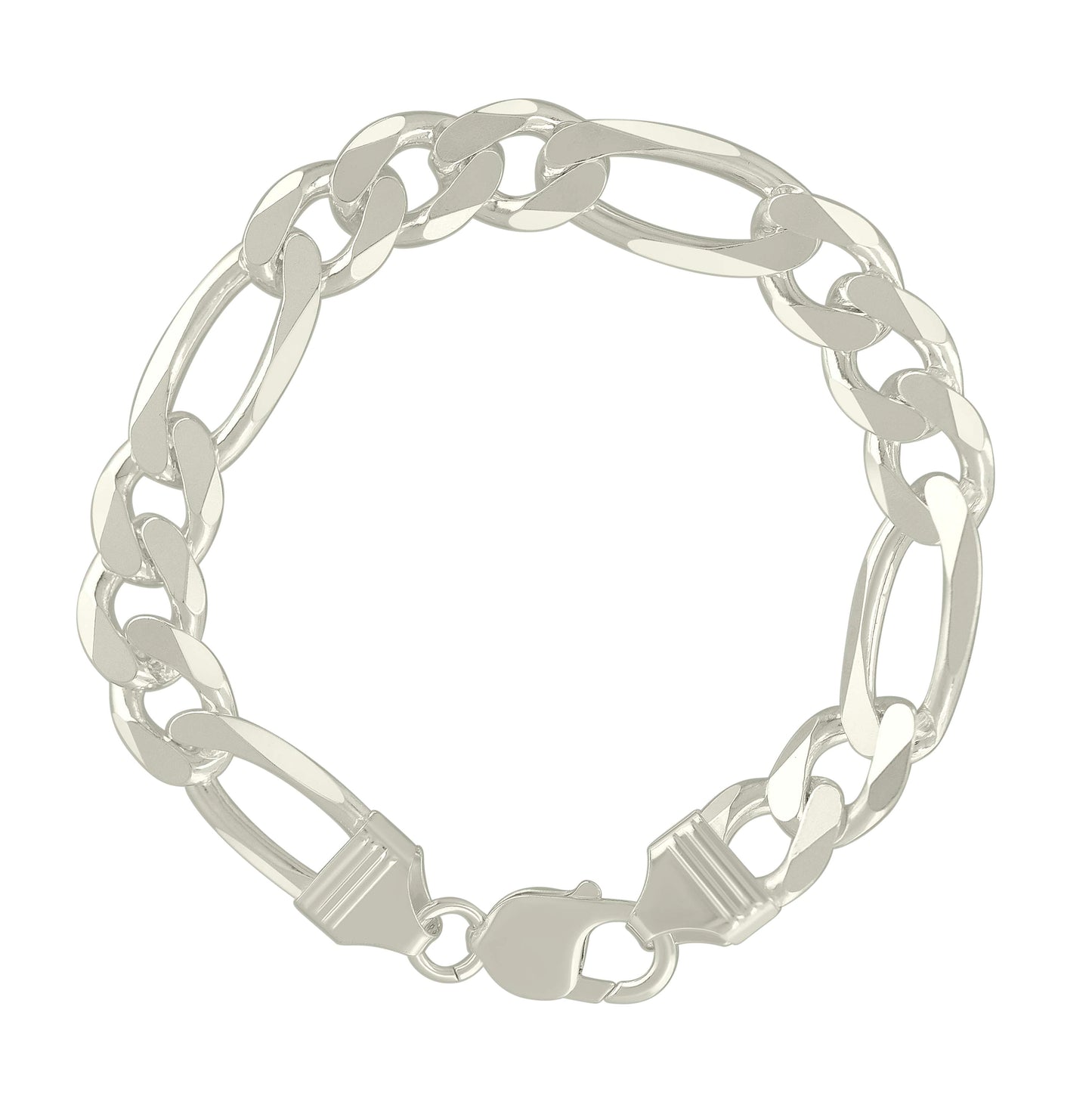 Sterling Silver Solid Classic Figaro Silver Plated