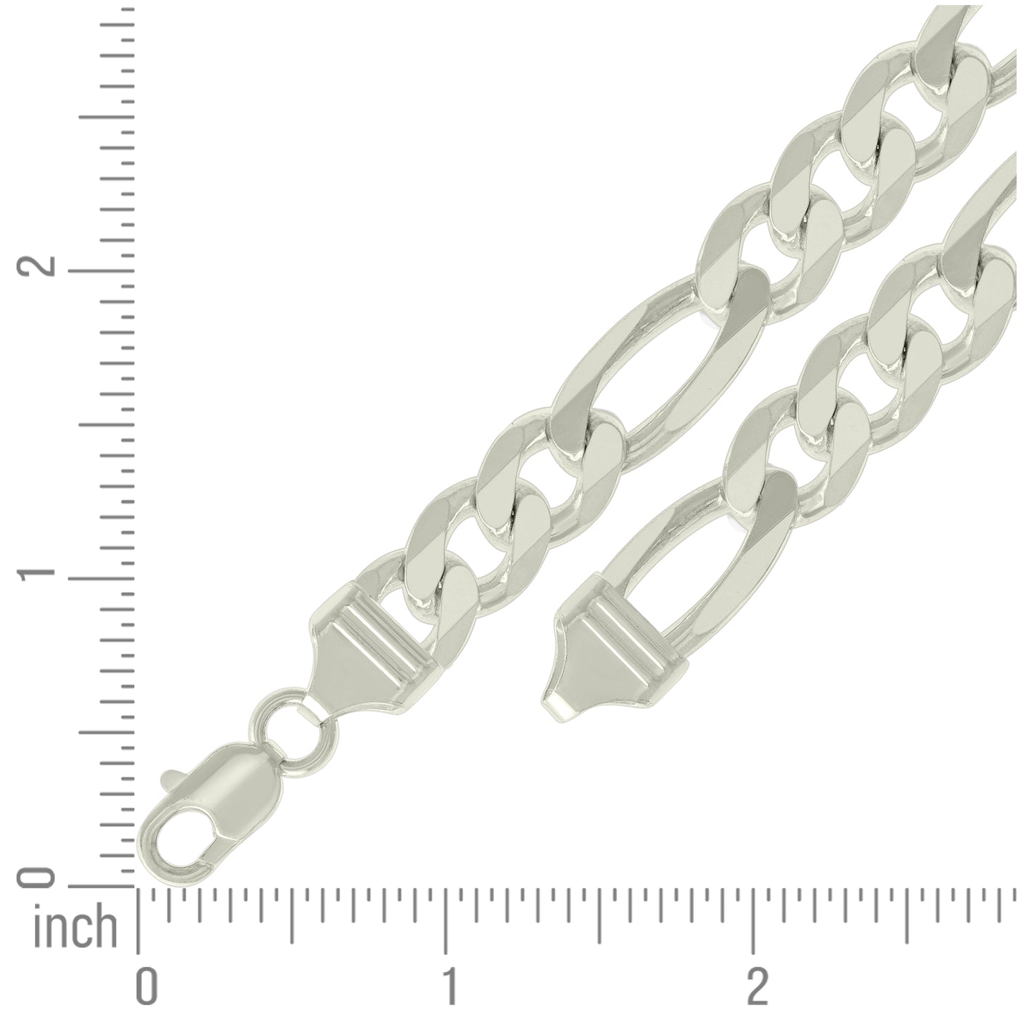 Sterling Silver Solid Classic Figaro Silver Plated