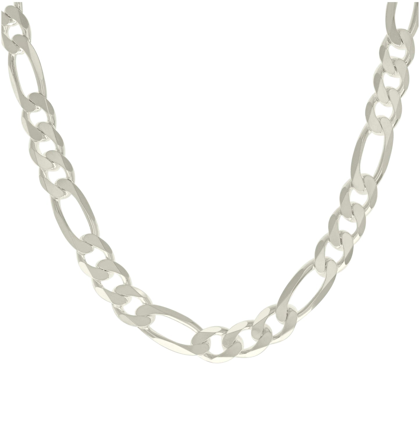 Sterling Silver Solid Classic Figaro Silver Plated