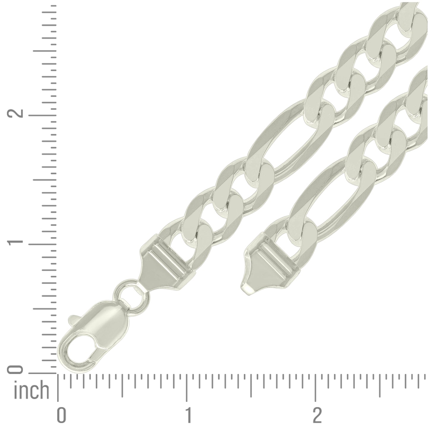 Sterling Silver Solid Classic Figaro Silver Plated