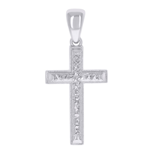Sterling Silver Mens Cross Religious Charm Pendant