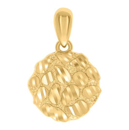 Sterling Silver Yellow-tone Womens Nugget Fashion Charm Pendant