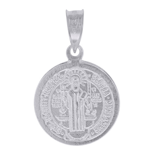 Sterling Silver Unisex St. Benedict Saints Religious Charm Pendant