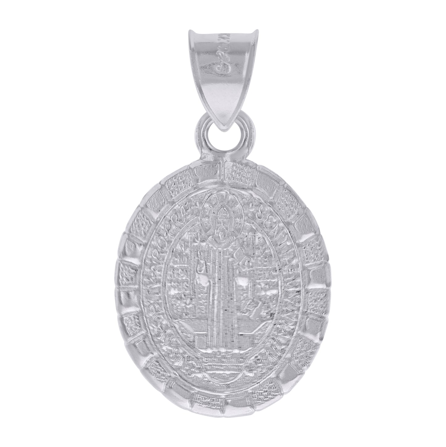 Sterling Silver Unisex St. Benedict Saints Religious Charm Pendant