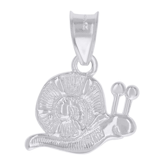 Sterling Silver Unisex Snail Insects Wildlife Charm Pendant