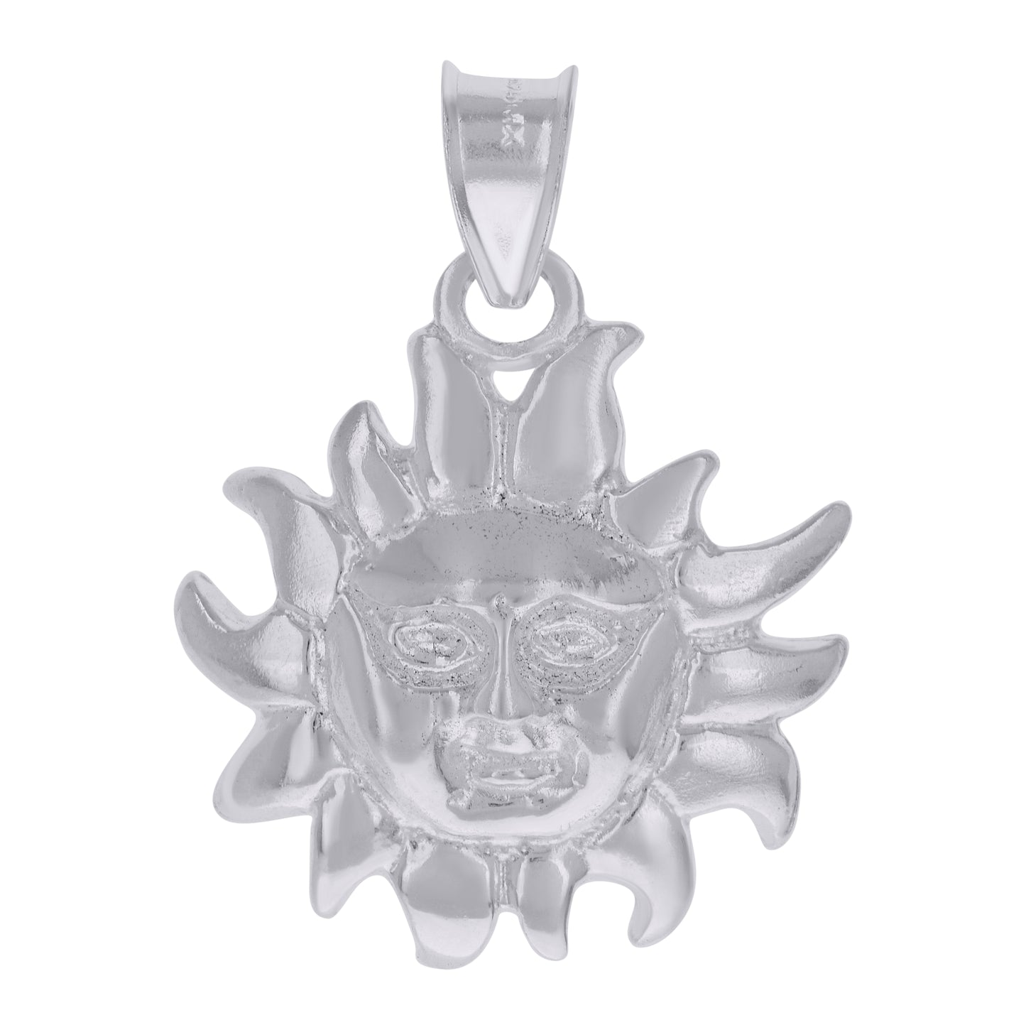 Sterling Silver Unisex Sun Fashion Charm Pendant