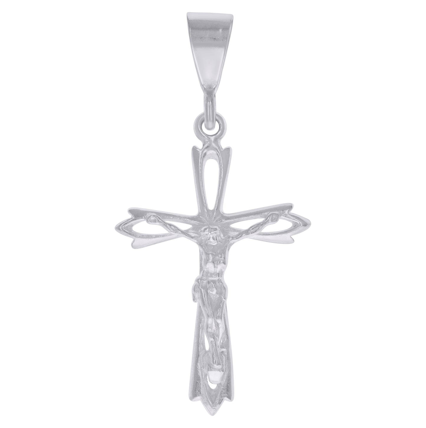 Sterling Silver Unisex Crucifix Cross Religious Charm Pendant
