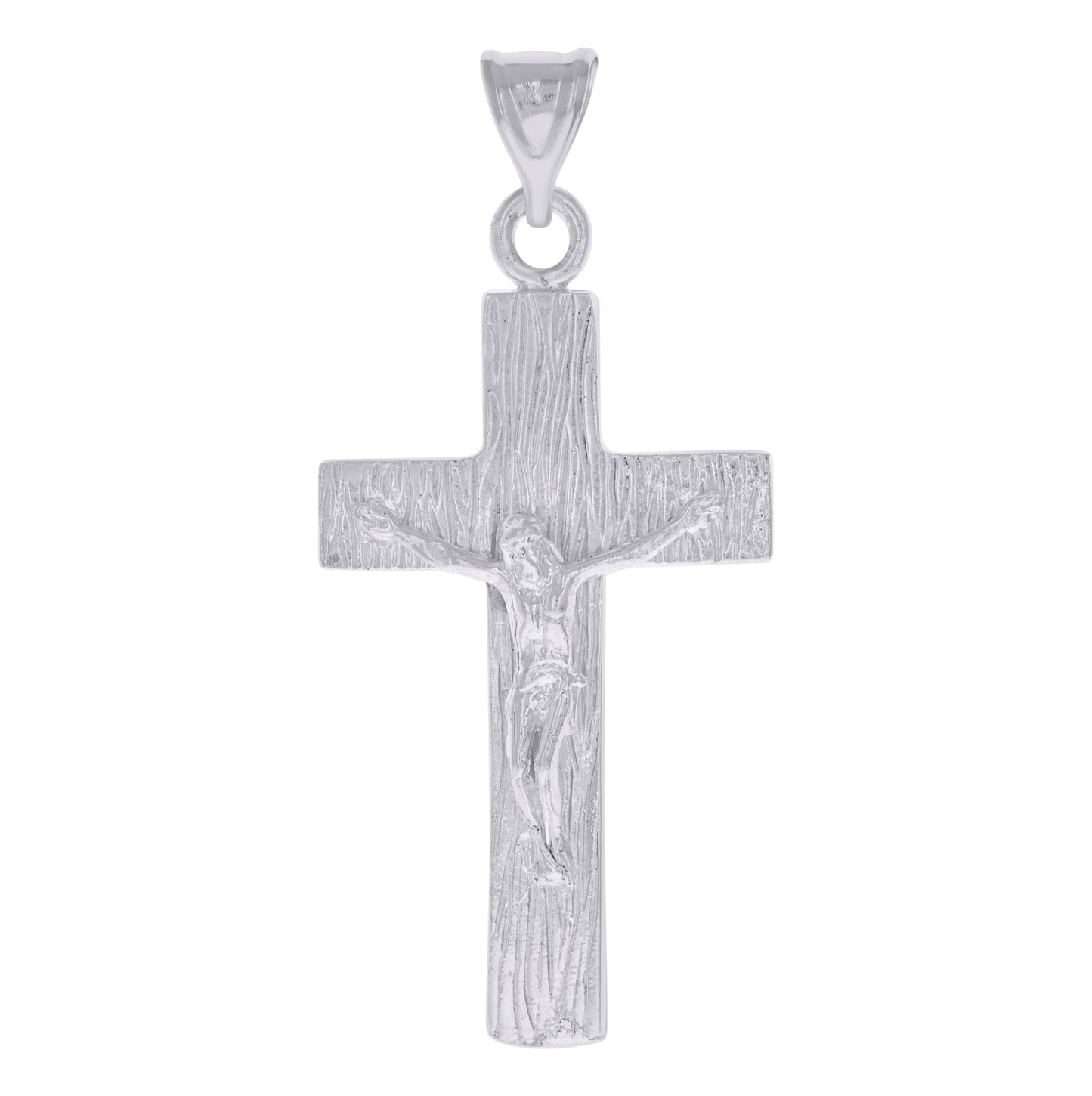 Sterling Silver Mens Crucifix Cross Religious Charm Pendant