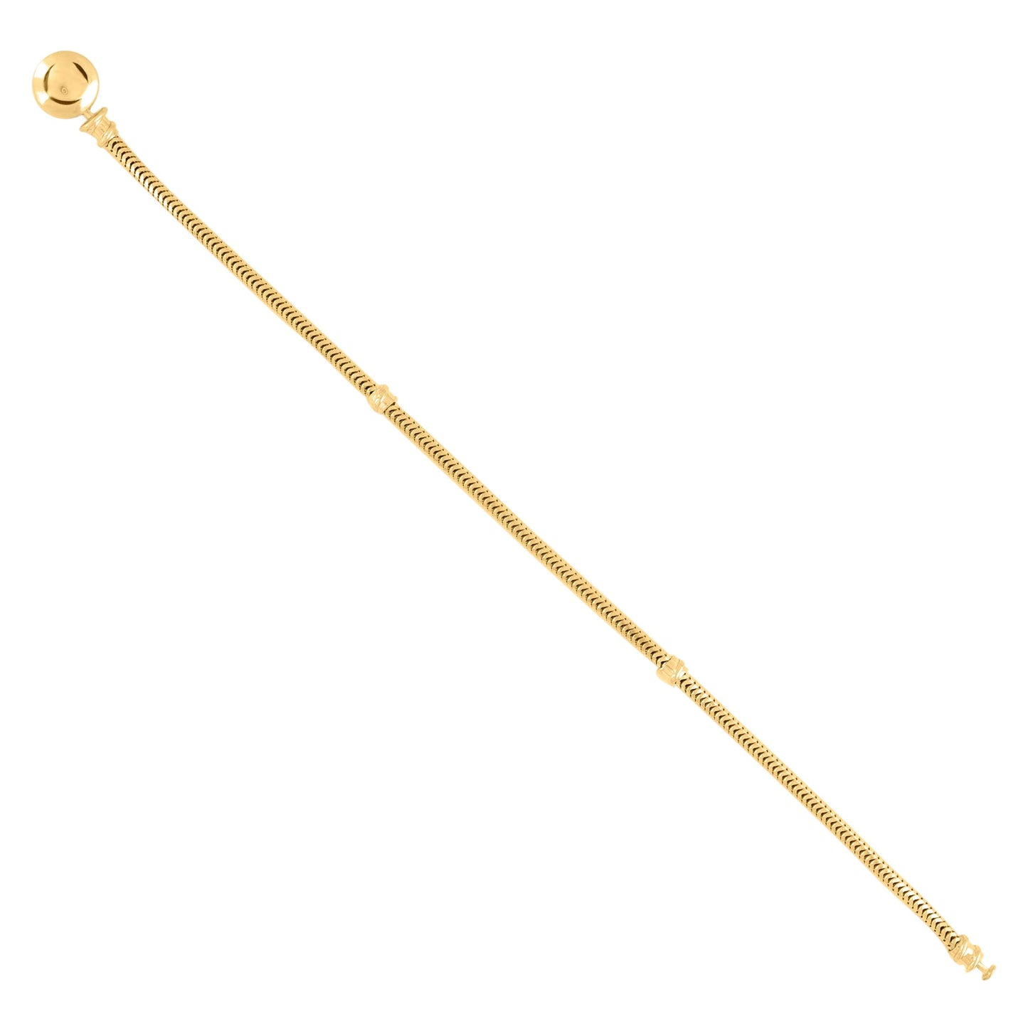 10K Yellow Gold Womens Fashion Beaded Bracelet Size 7 Inches