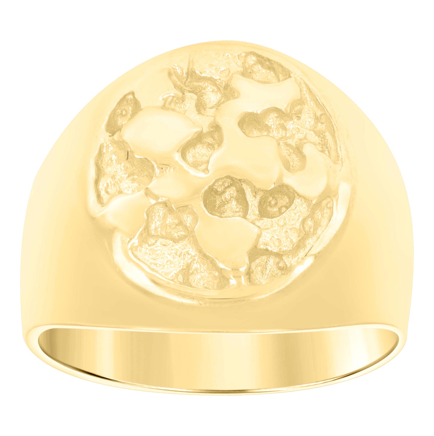 10K Yellow Gold Mens Nugget Fashion Ring