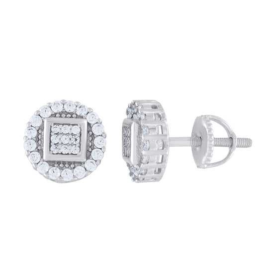 Sterling Silver Or Yellow-Tone Womens Moissanite 0.84Ct Stud Earrings