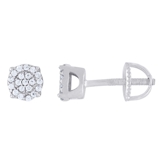 Sterling Silver Or Yellow-Tone Womens Moissanite 0.28Ct Stud Earrings
