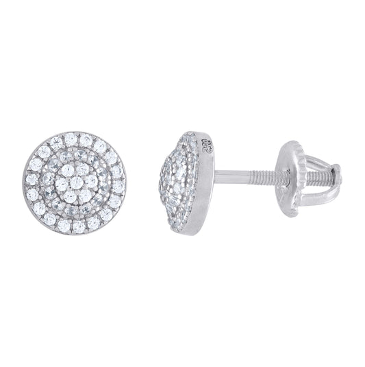 Sterling Silver Or Yellow-Tone Womens Moissanite 0.53Ct Stud Earrings