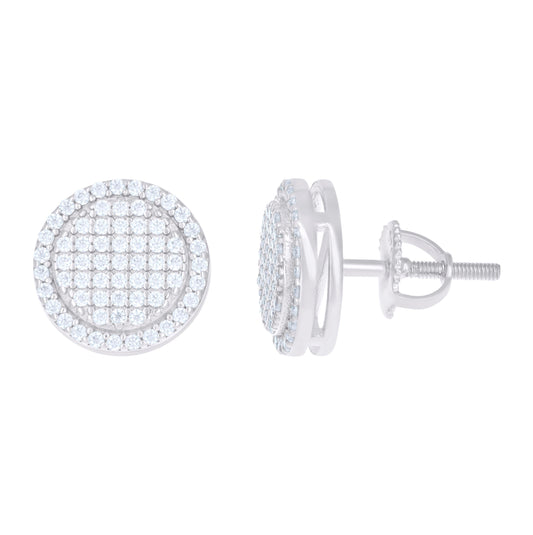 Sterling Silver Or Yellow-Tone Womens 2.8ct Moissanite Fashion Stud Earrings