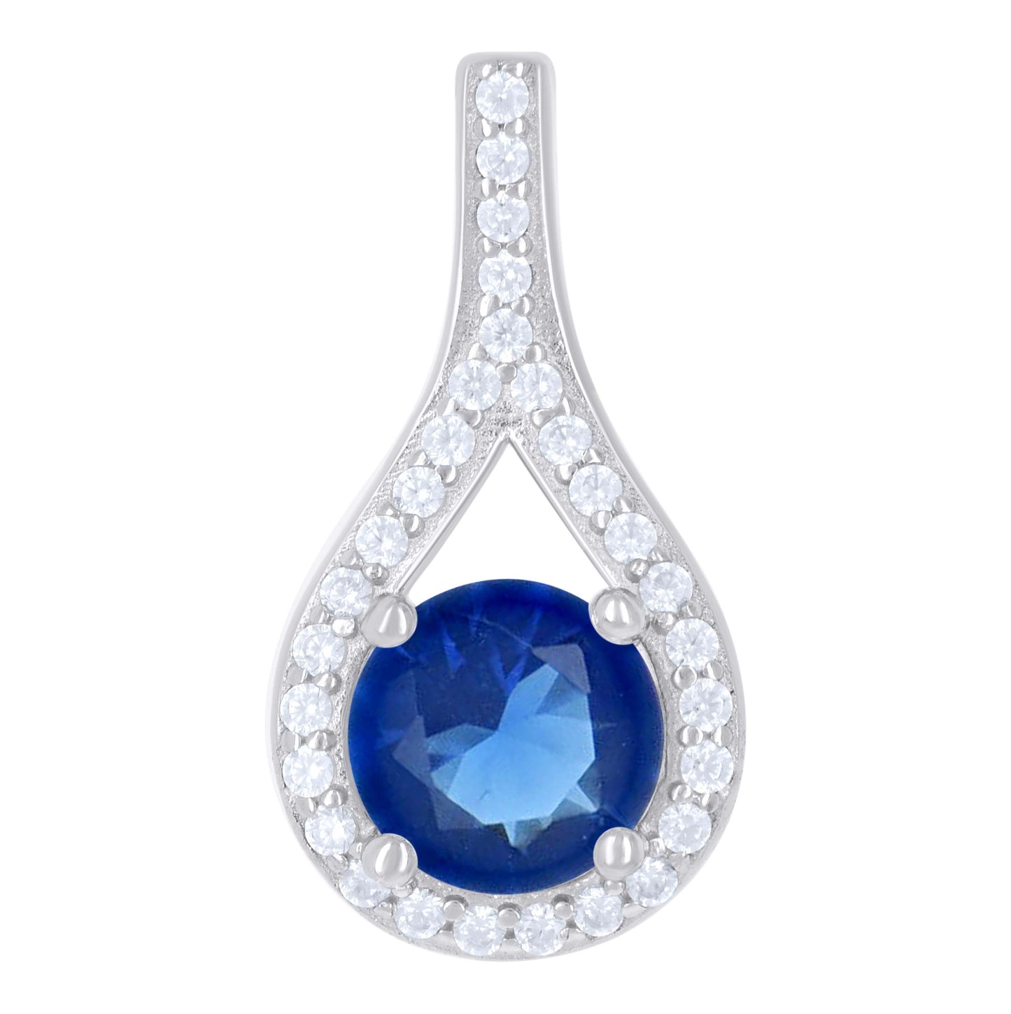 Sterling Silver Womens Cubic-Zirconia Fashion Charm Pendant