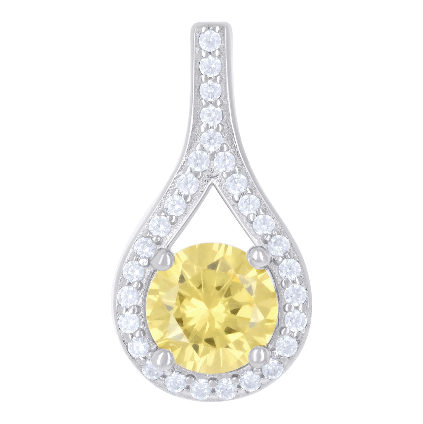 Sterling Silver Womens Cubic-Zirconia Fashion Charm Pendant