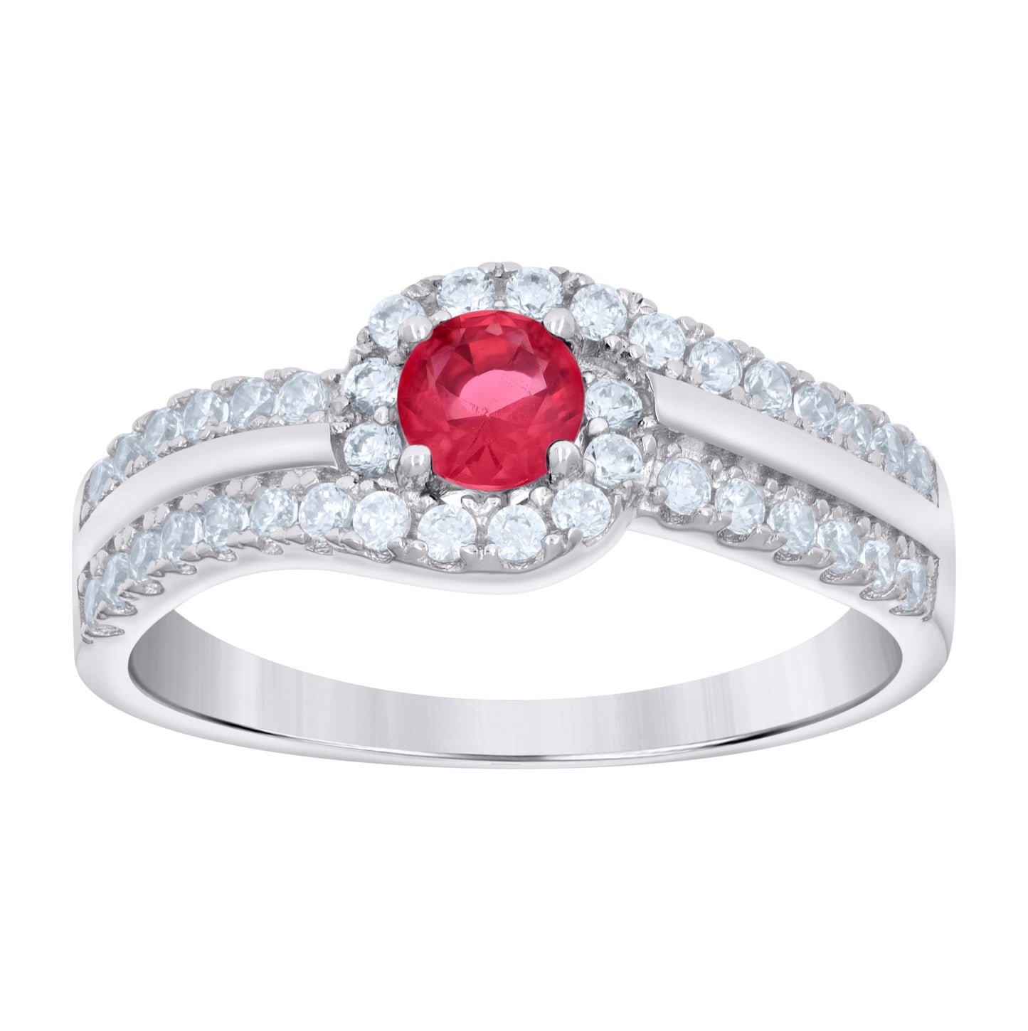 Sterling Silver Women's Cubic-Zirconia Fashion Bridal Anniversary Wedding Engagement Band Ring