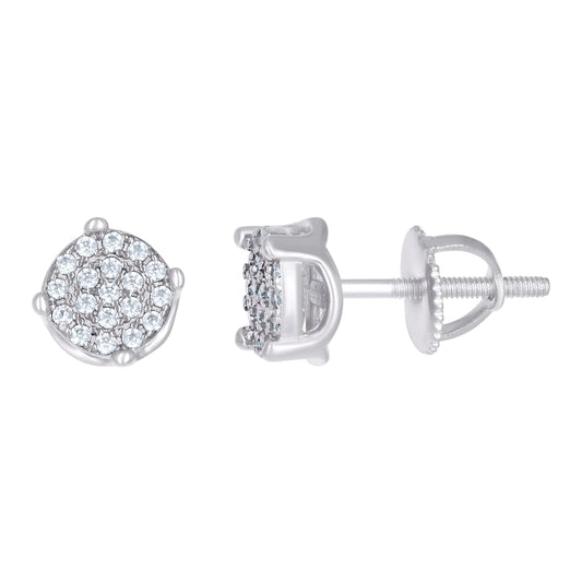 Sterling Silver Or Yellow-Tone Womens Moissanite 0.27Ct Stud Earrings