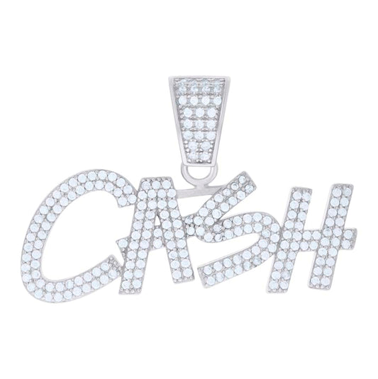 Sterling Silver Mens Moissanite 1.31 Cttw Cash Currency Fashion Pendant