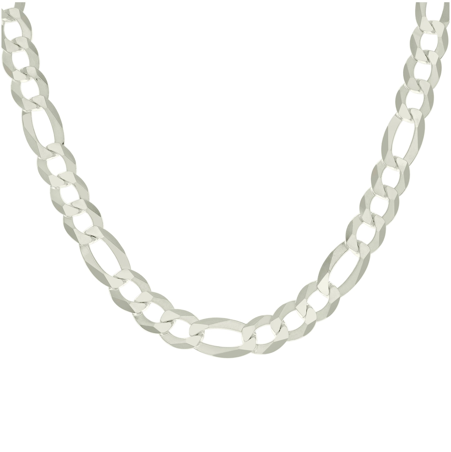 Sterling Silver Super Flat Figaro Chain