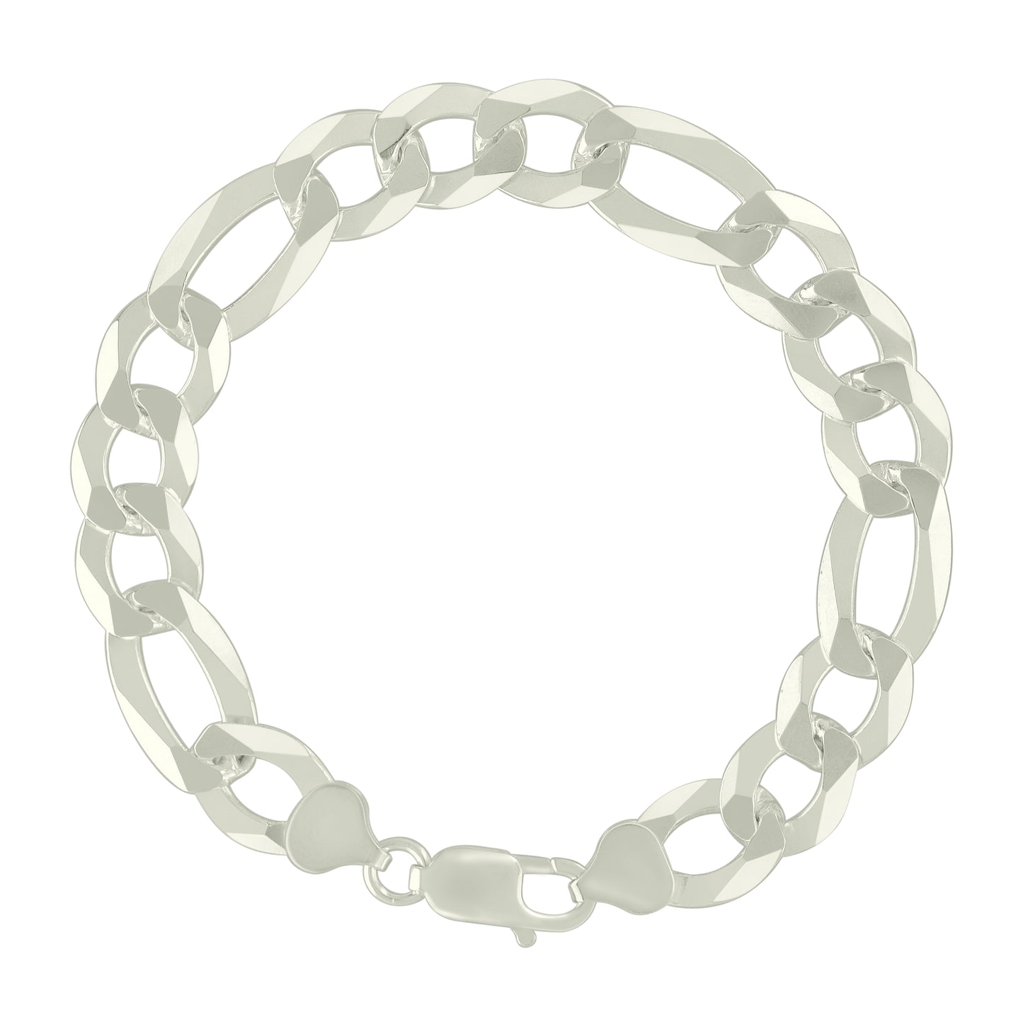 Sterling Silver Super Flat Figaro Chain