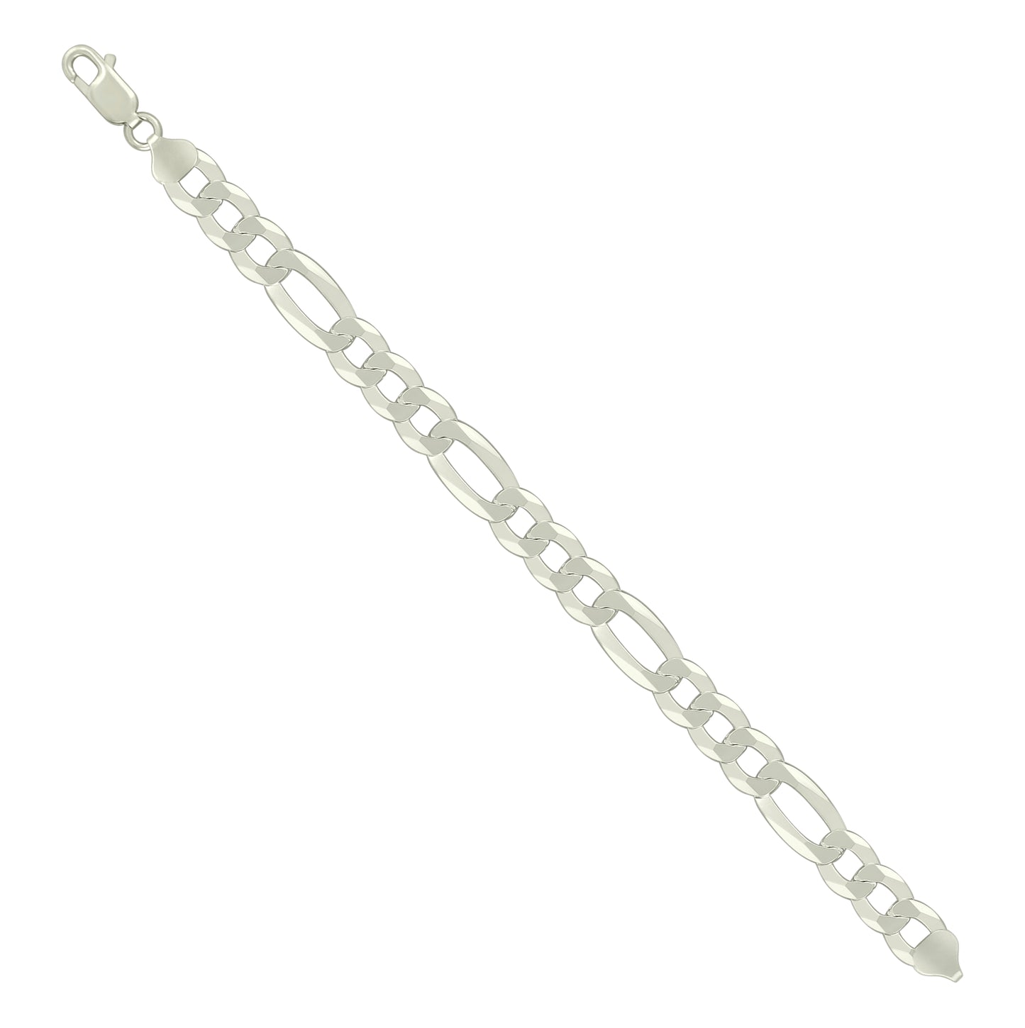 Sterling Silver Super Flat Figaro Chain