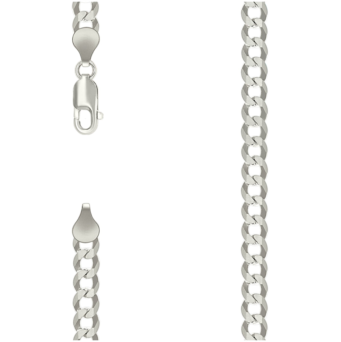 Sterling Silver Solid Super Flat Cuban Chain