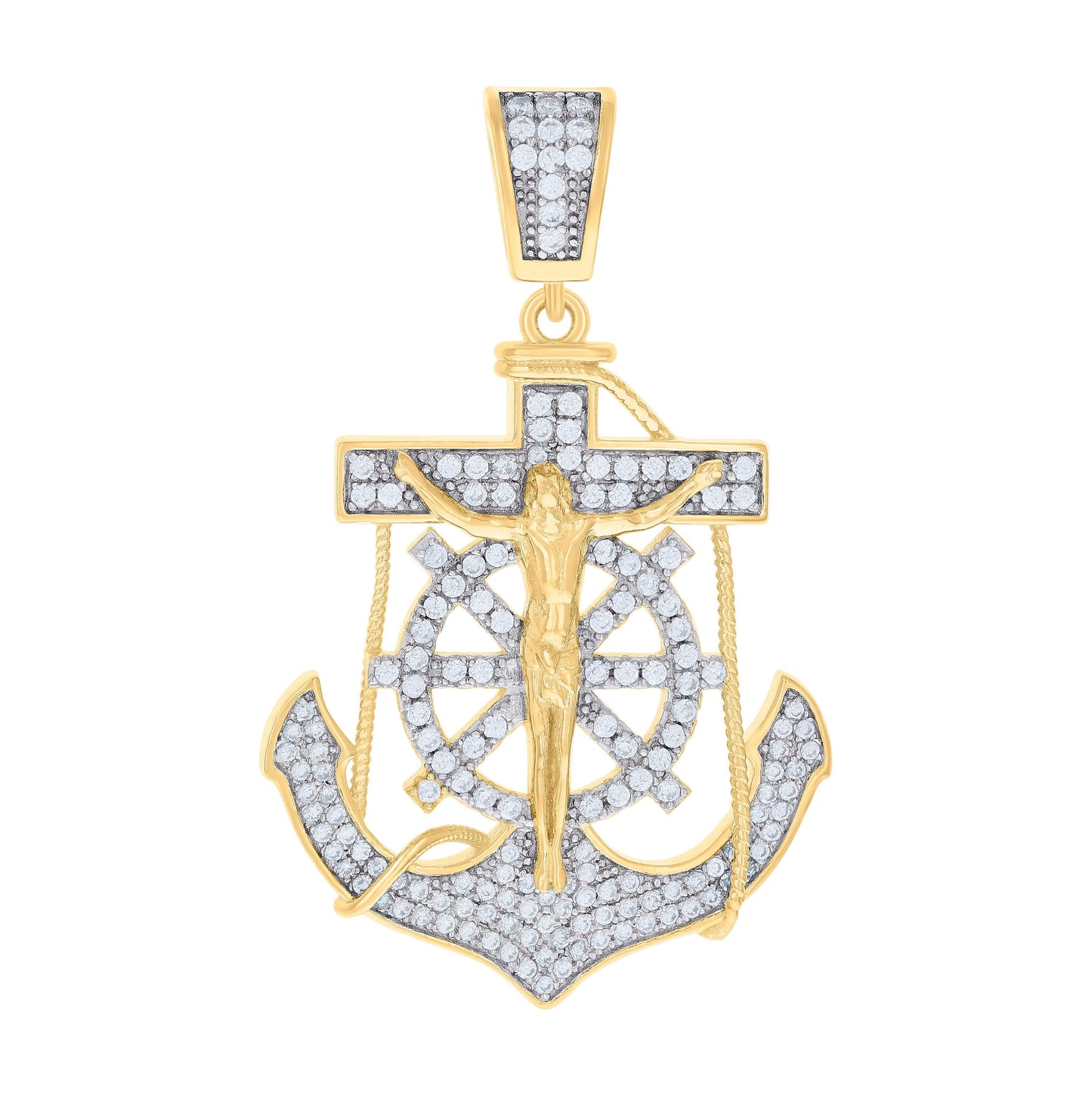 Sterling Silver Mens Cubic-Zirconia Masonic Dog Tag Charm Pendant