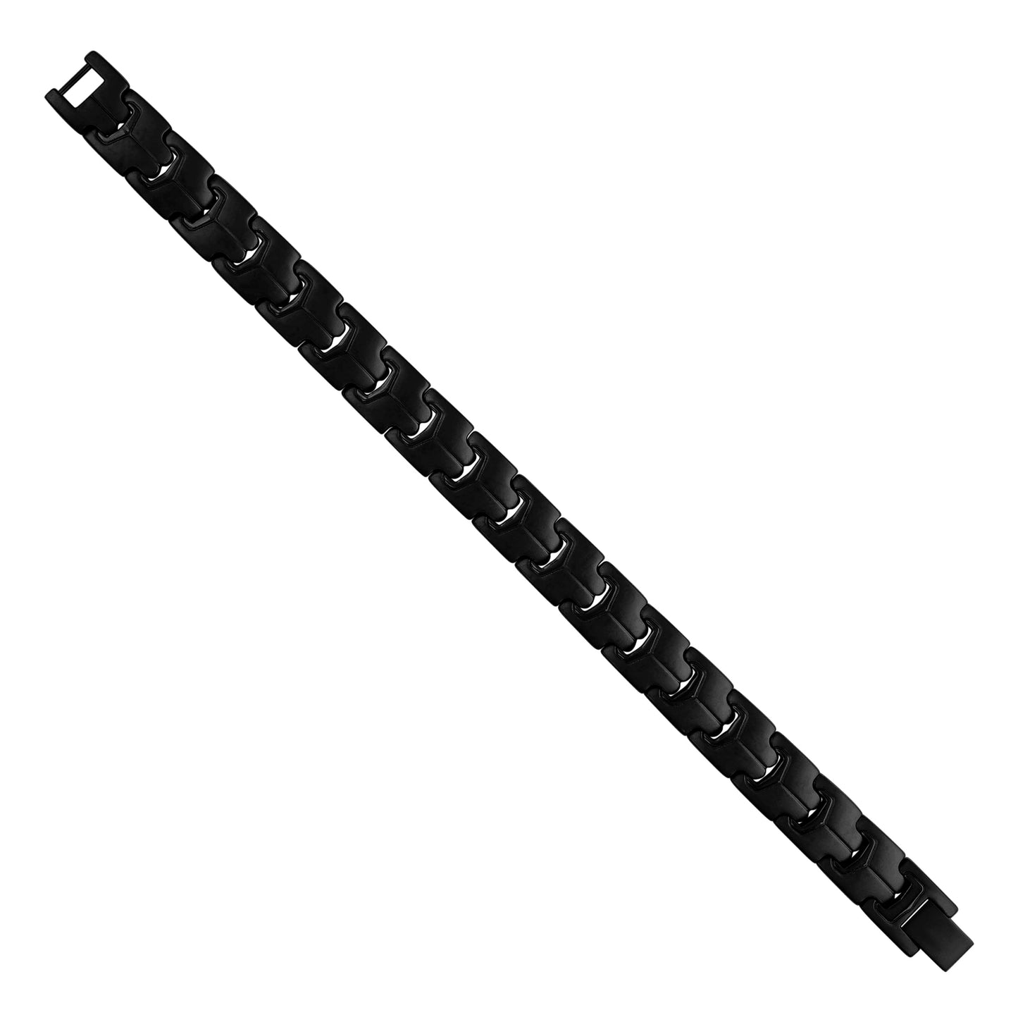 Stainless Steel Black-tone Mens Fashion Bracelet Size 8 Inches