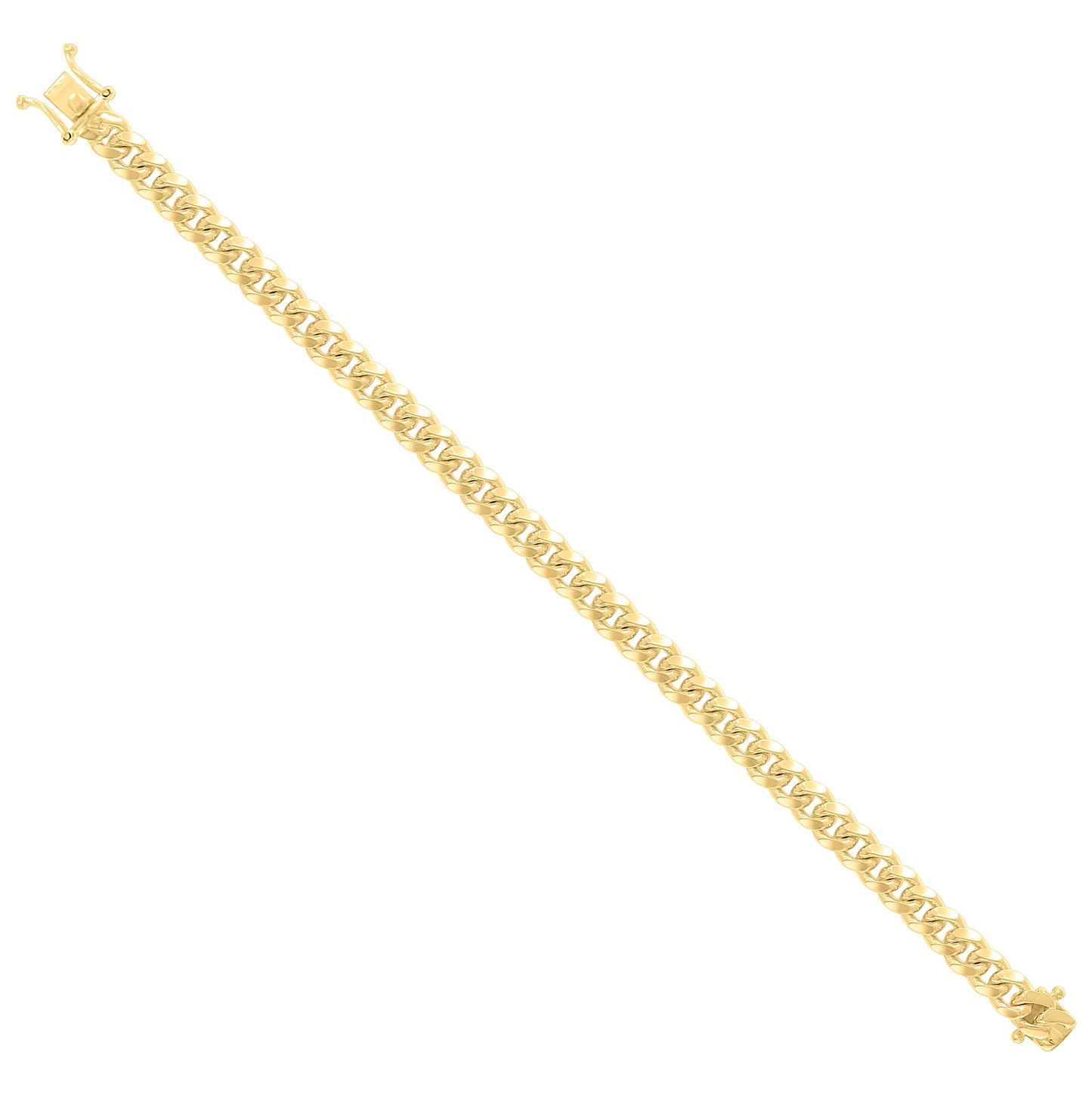 Sterling Silver Yellow-Tone Solid Miami Cuban Chain