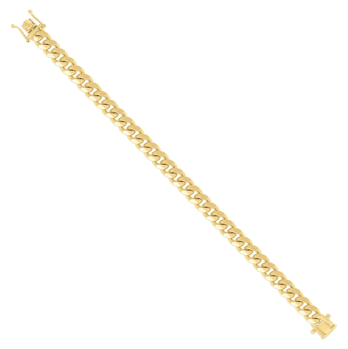 Sterling Silver Yellow-Tone Solid Miami Cuban Chain