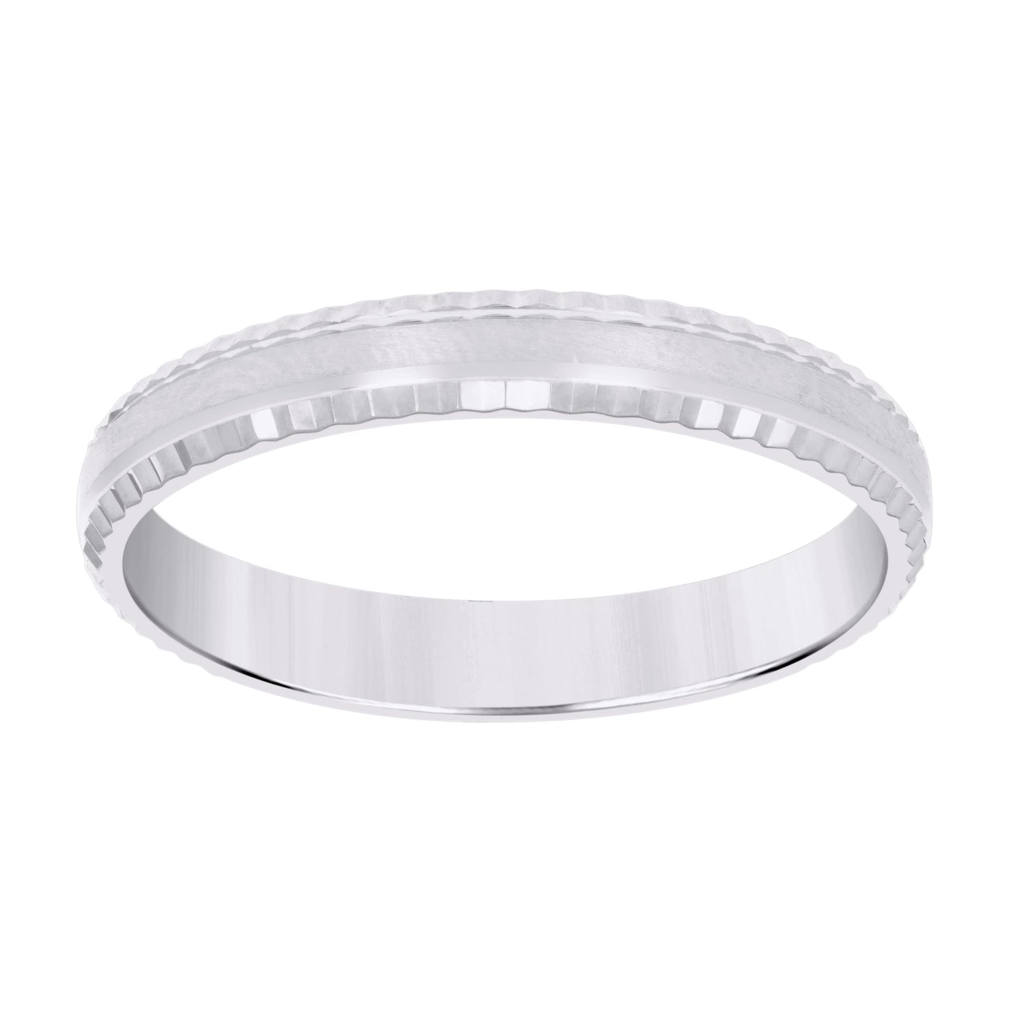 14K Yellow Or White Gold Mens 4mm Diamond-cut Bridal Anniversary Engagement Wedding Band Ring