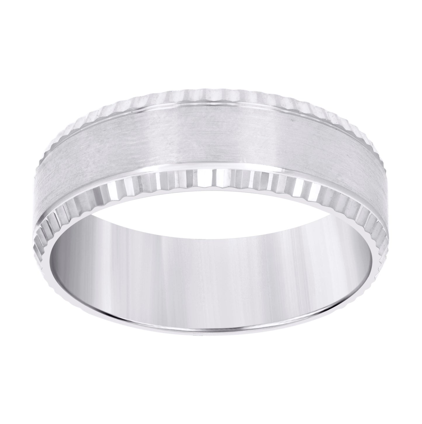 14K Yellow Or White Gold Mens 4mm Diamond-cut Bridal Anniversary Engagement Wedding Band Ring