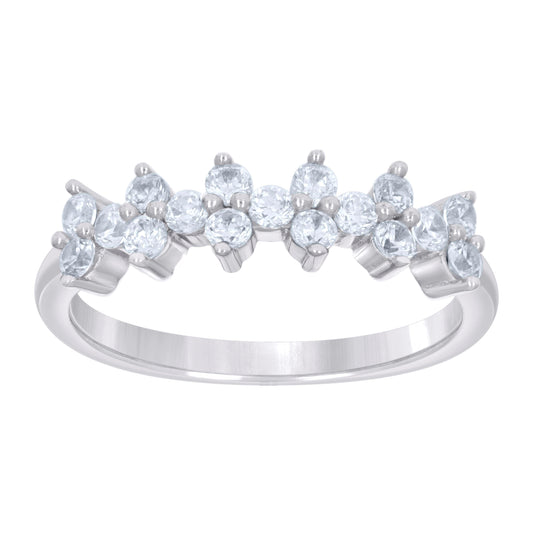 Sterling Silver Women's Cubic-Zirconia Bridal Anniversary Engagement Wedding Ring