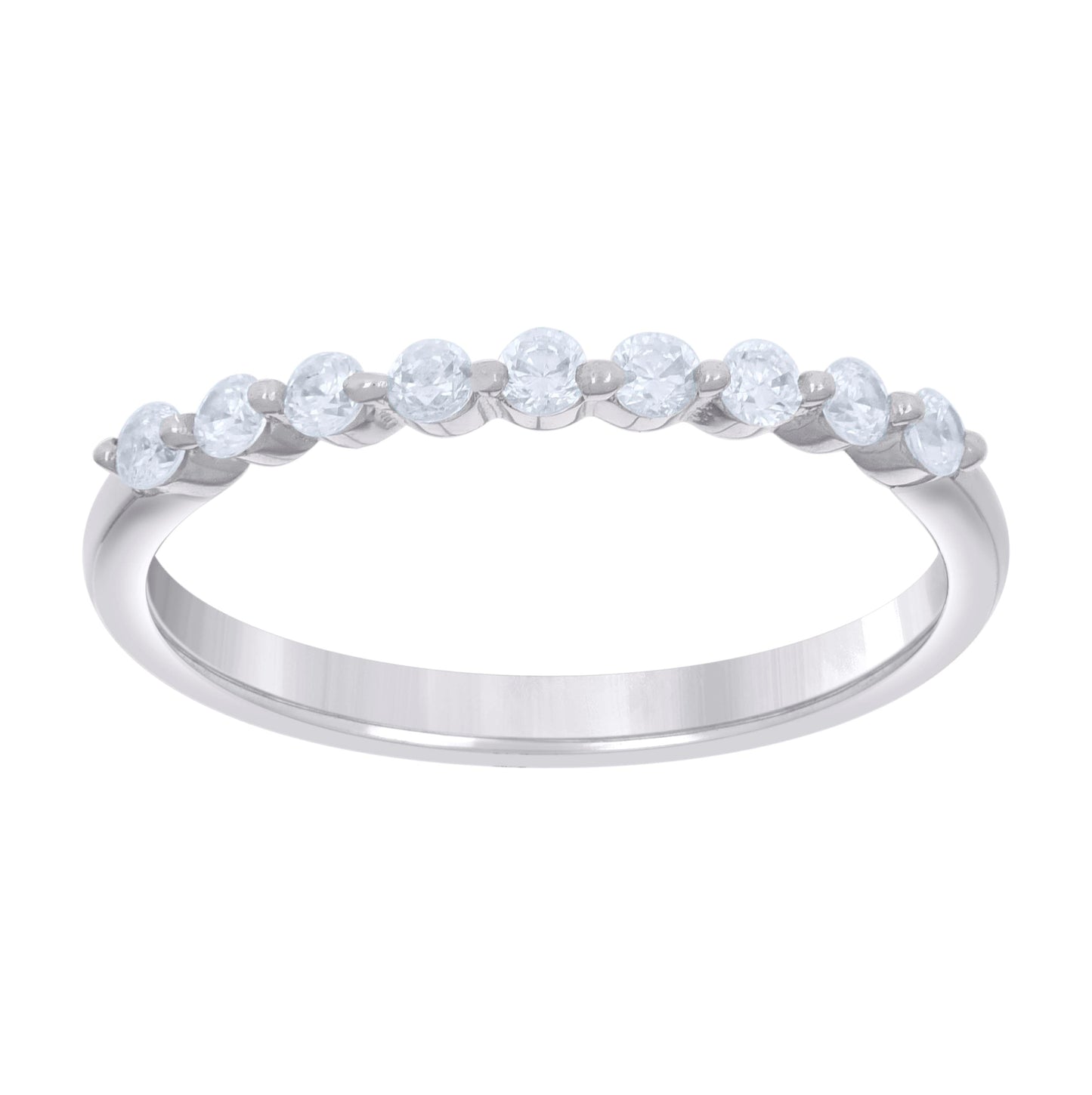 Sterling Silver Women's Cubic-Zirconia Bridal Anniversary Engagement Wedding Ring