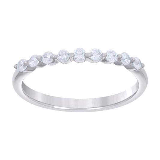 Sterling Silver Women's Cubic-Zirconia Bridal Anniversary Engagement Wedding Ring