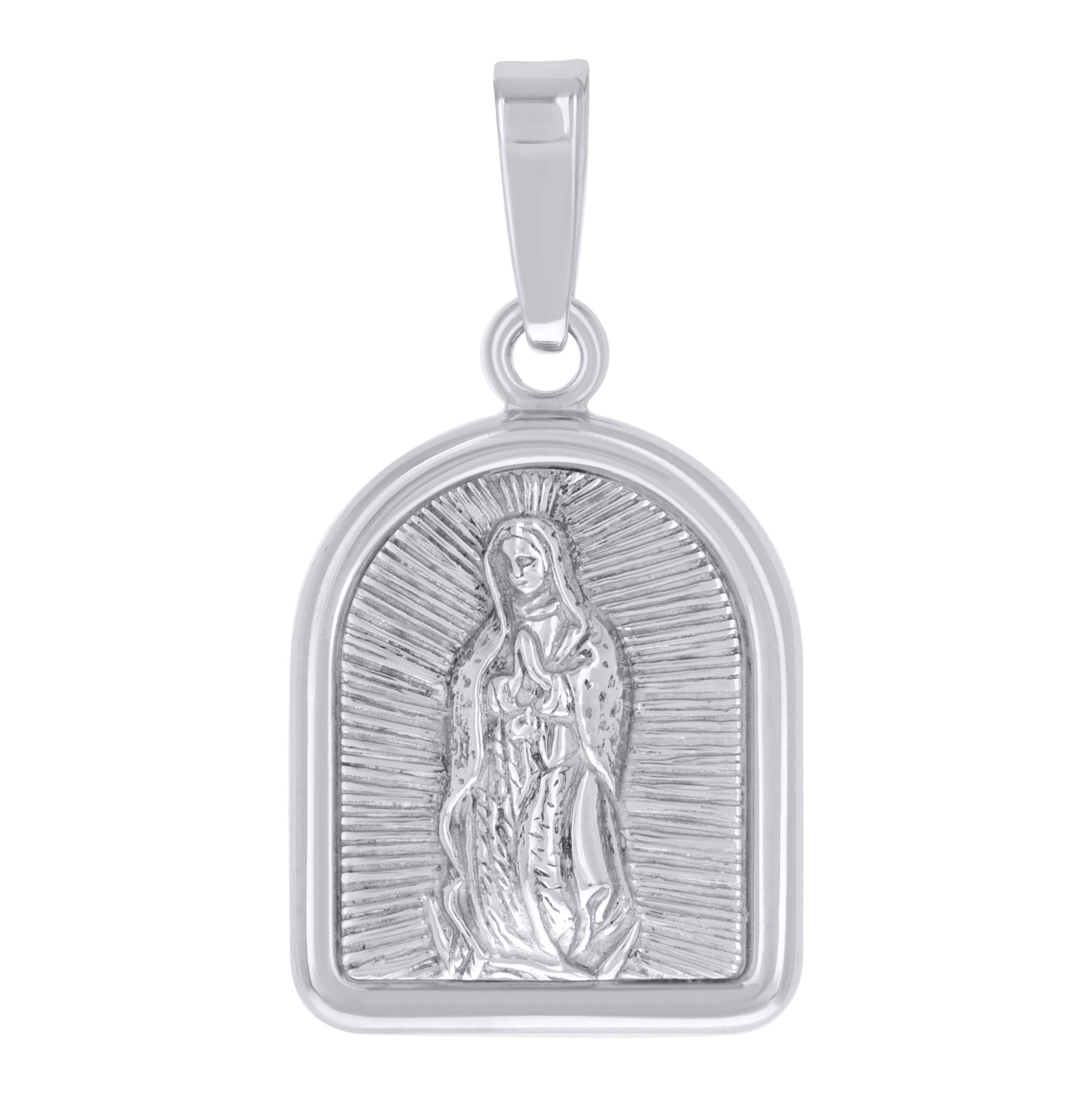 Sterling Silver Unisex Guadalupe/Mother Marry Religious Charm Pendant