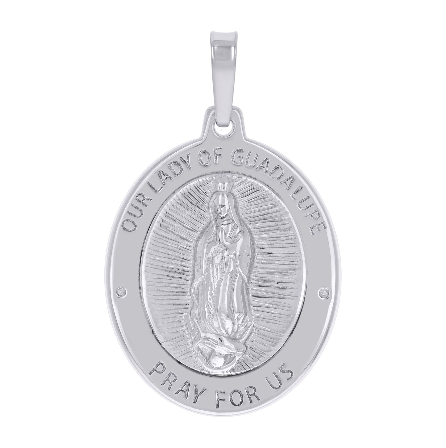 Sterling Silver Unisex Guadalupe/Mother Marry Religious Charm Pendant