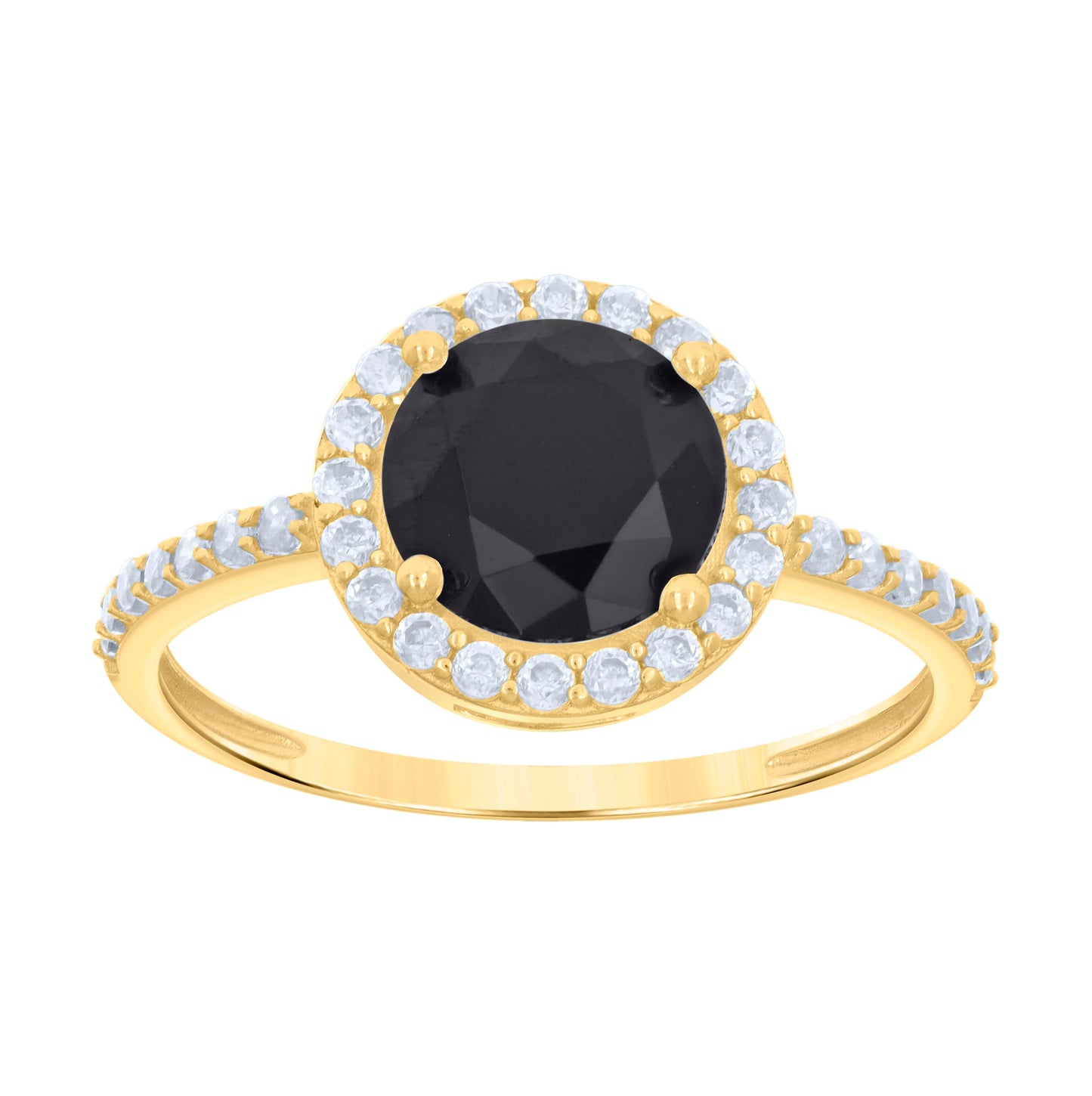 10K Yellow Gold Womens Cubic-Zirconia Bridal Anniversary Engagement Wedding Ring