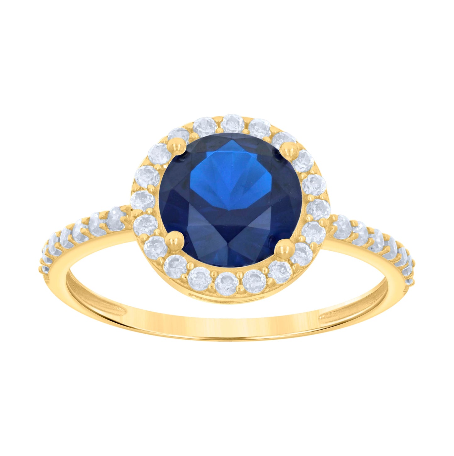 10K Yellow Gold Womens Cubic-Zirconia Bridal Anniversary Engagement Wedding Ring