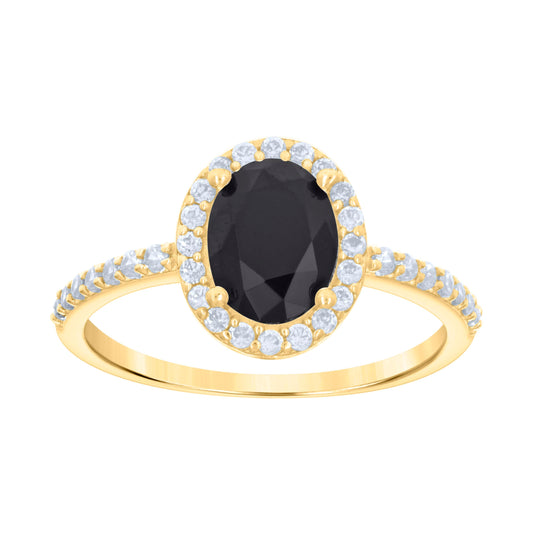 10K Yellow Gold Womens Oval Round Cubic-Zirconia Bridal Anniversary Engagement Wedding Ring