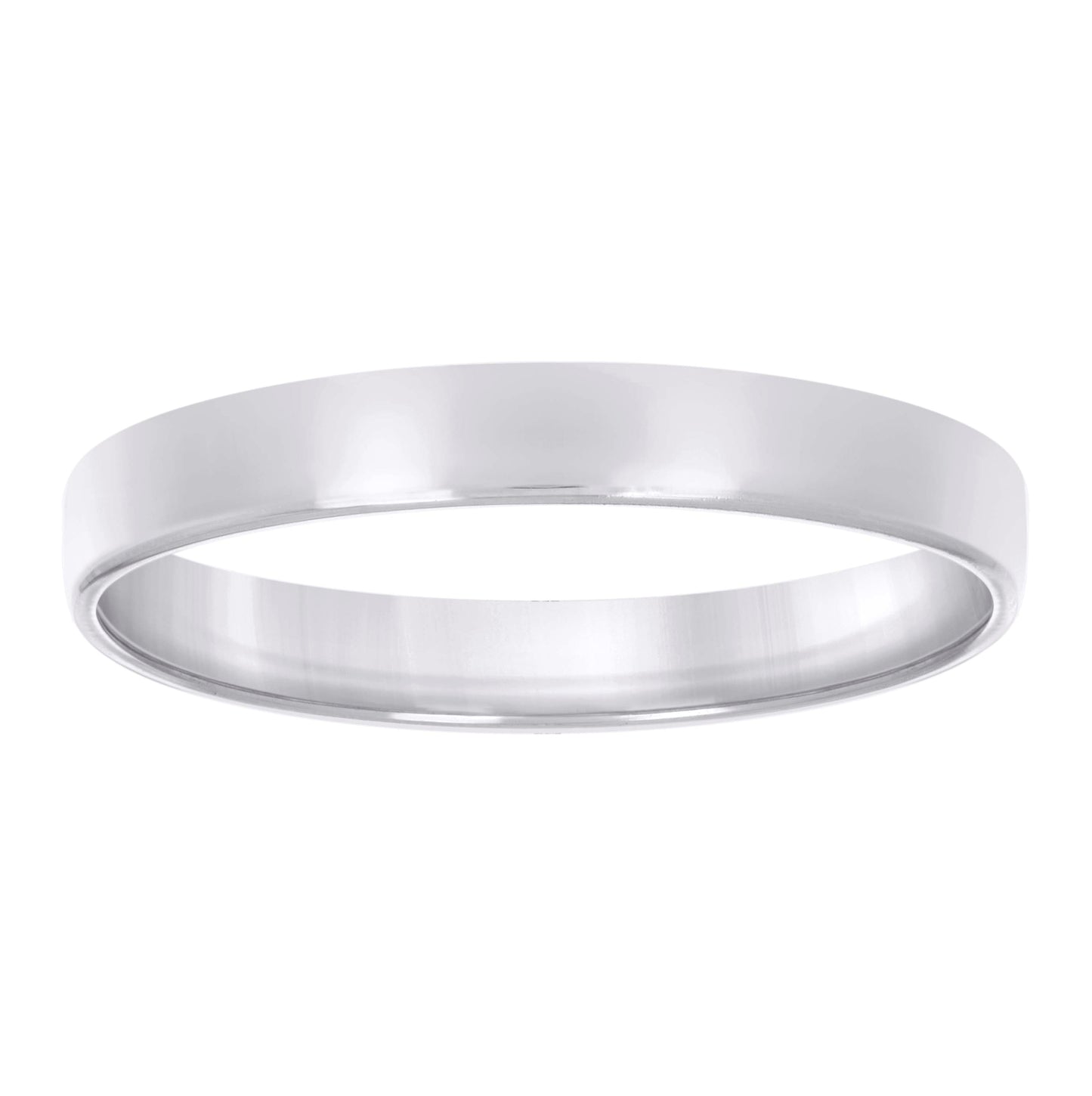Sterling Silver Rhodium Plated Womens Comfort Fit Bridal Anniversary Engagement Wedding Band Ring