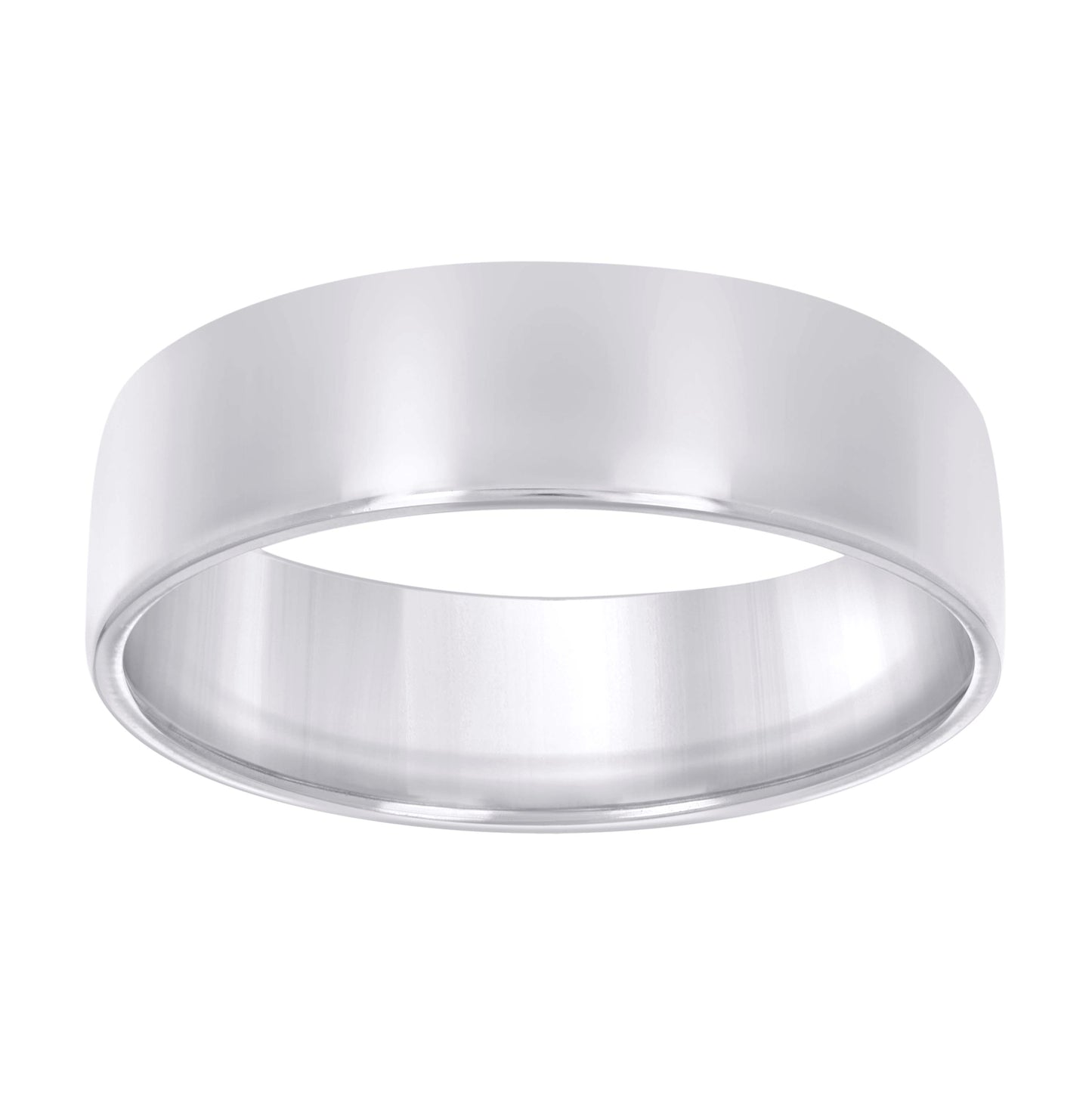 Sterling Silver Rhodium Plated Womens Comfort Fit Bridal Anniversary Engagement Wedding Band Ring