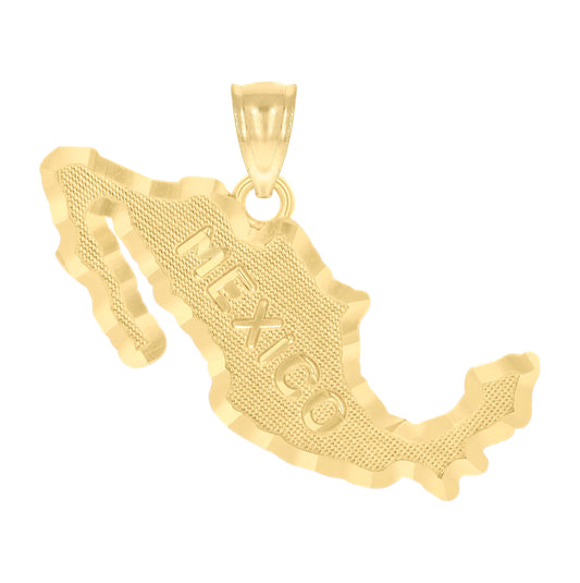 10K Yellow Gold Womens Mexico Country Charm Pendant