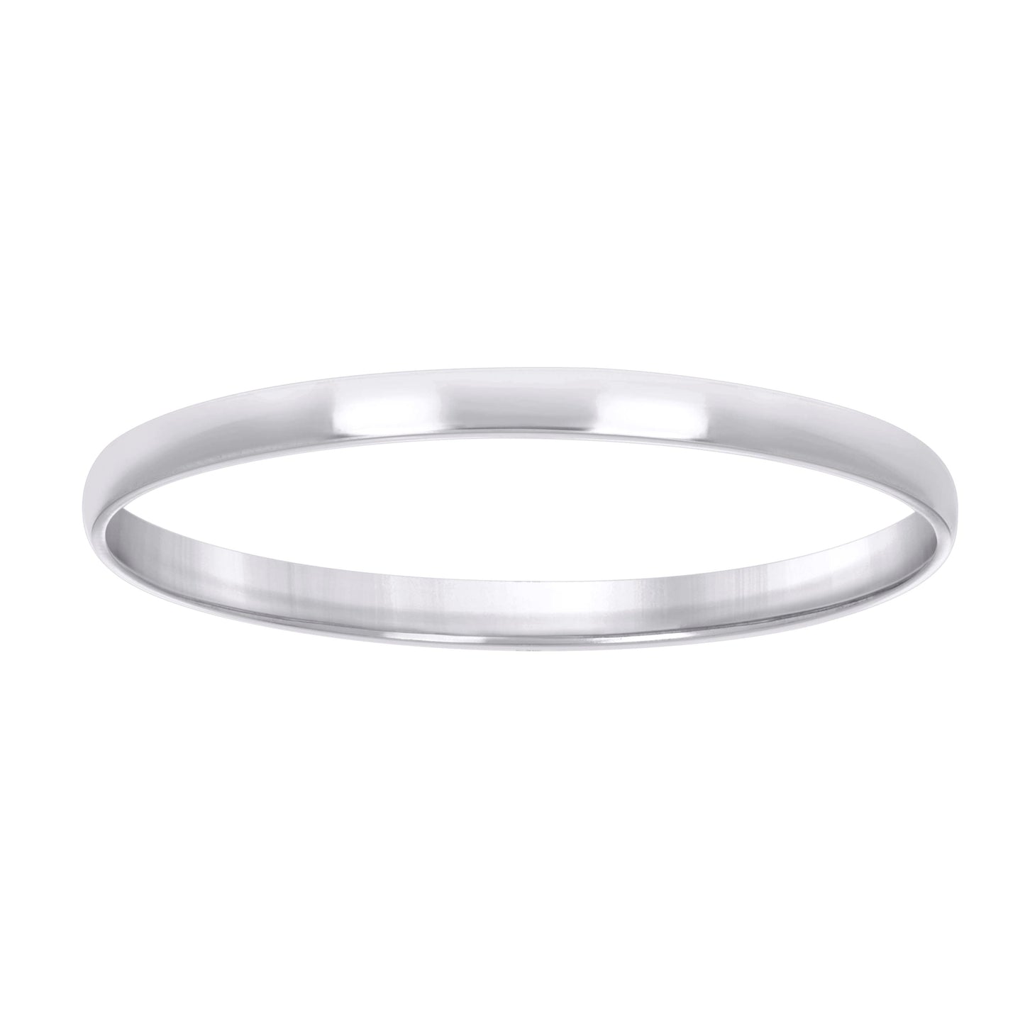 Sterling Silver Rhodium Plated Women's Comfort Fit Bridal Anniversary Engagement Wedding Band Ring